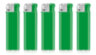 Зажигалка пьезо зеленая Р01 / зажигалки зеленые под нанесение логотипа