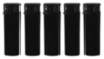 Зажигалка пьезо черная black, без этикетки ш/к, зажигалки черные под нанесение логотипа с 2 сторон