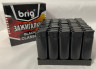 Зажигалка пьезо черная black, без этикетки ш/к, зажигалки черные под нанесение логотипа с 2 сторон