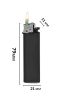 Зажигалки кремневые механические черные В003 BLACK одноразовые