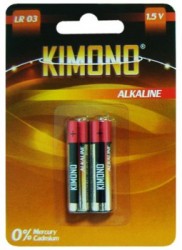 Батарейки KIMONO ААА (мизинчиковые) LR03-BL2 алкалиновые
