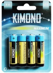 Батарейки АА (пальчиковые) KIMONO R06-BL4 солевые