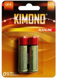 Батарейки АА (пальчиковые) KIMONO LR06-BL2 алкалиновые