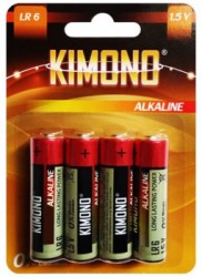 Батарейки АА (пальчиковые) KIMONO LR06-BL4 алкалиновые