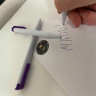 Ручки автоматические под логотип бело-фиолетовая  Impulse Gloss Clip White-Violet