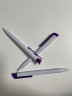 Ручки автоматические под логотип бело-фиолетовая  Impulse Gloss Clip White-Violet