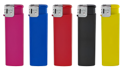 Зажигалка пьезо B-577 5 цветов одноразовая