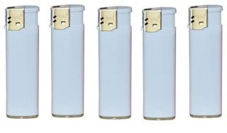Зажигалки пьезо белая Classic WHITE