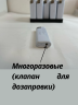 Зажигалки пьезо белая WHITE многоразовая под нанесение логотипа