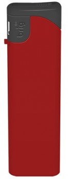 Зажигалка пьезо с откидной крышкой красная BC Red logo (матовые) 