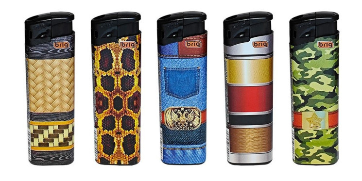 Зажигалка многоразовая пьезо B525 Pocket MIX 